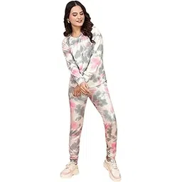 alisba Women's Round Neck Cotton Tracksuit Set with Relaxed Fit Full Sleeves and Elastic Waist Pants for Activewear, Casual Wear, and Lounge Wear-picture-54