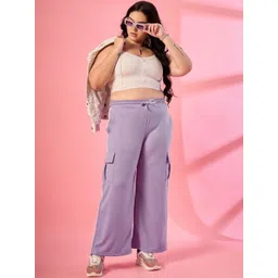 ALIZA Women Relaxed Straight Leg Cargos Trousers-picture-15