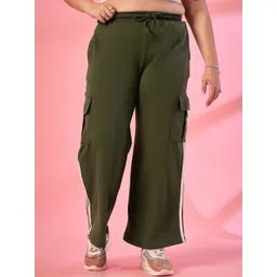 ALIZA Women Relaxed Straight Leg Cargos Trousers-picture-21