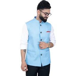 aljaami Solid Men Waistcoat-picture-12