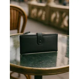 ALL ABOUT HER Women Textured Zip Detail PU Two Fold Wallet-picture-18