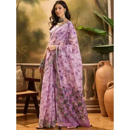 all about you Abstract Printed Saree With Blouse Piece-picture-22