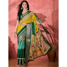 all about you Checked Zari Saree with Blouse Piece-picture-32