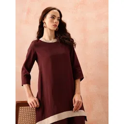 all about you Contrast Neck Ethnic Co-Ords-picture-31