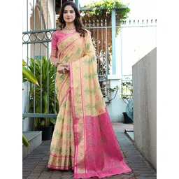 all about you Ethnic Motifs Organza Patola Saree-picture-27
