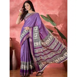 all about you Ethnic Motifs Woven Design Zari Saree-picture-34