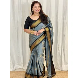 all about you Ethnic Motifs Zari Pure Silk Kanjeevaram Saree-picture-21