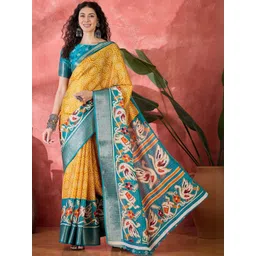 all about you Ethnic Motifs Zari Saree With Blouse Piece-picture-37