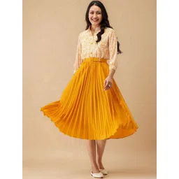 all about you Floral Print Crepe A-Line Midi Dress-picture-30