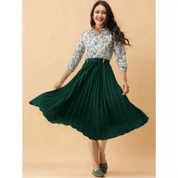 all about you Floral Print Crepe A-Line Midi Dress-picture-26