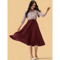 all about you Floral Print Crepe A-Line Midi Dress-picture-28