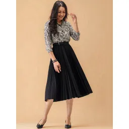 all about you Floral Print Crepe Fit & Flare Midi Dress-picture-29