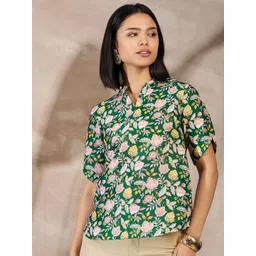 all about you Floral Print Crepe Top-picture-21