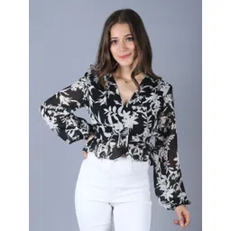 all about you Floral Print Puff Sleeve Crop Top-picture-33