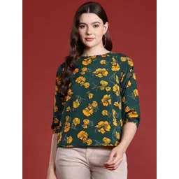 all about you Floral Print Puff Sleeve Top-picture-20