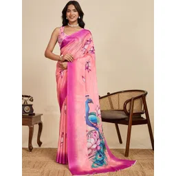 all about you Floral Printed Saree With Unstiched Blouse-picture-41