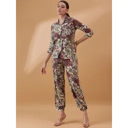 all about you Floral Printed Shirt With Trousers-picture-42