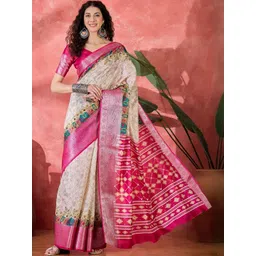 all about you Floral Printed Woven Design Zari Saree-picture-40