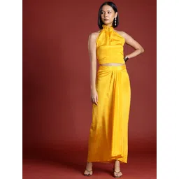 all about you Halter Neck Top With A-Line Pleated Skirt-picture-14