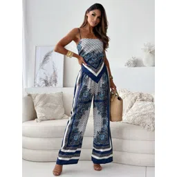 all about you Printed Shoulder Strap Top With Trousers Co-Ords-image-22