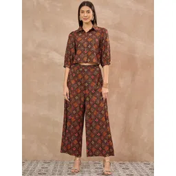 all about you Printed Top & Trousers Co-Ord Set-image-11