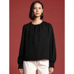 all about you Self-Design Puff Sleeve Top-picture-35