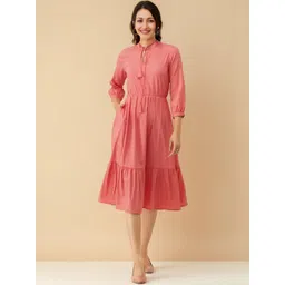 all about you Tie-Up Neck Crepe Fit & Flare Midi Dress-picture-28