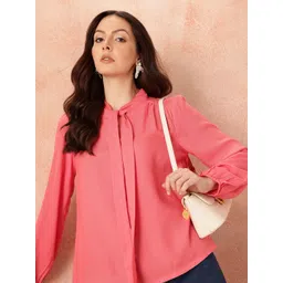 all about you Tie-Up Neck Puff Sleeves Top-picture-22