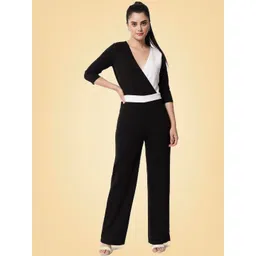 all about you Women Colourblocked Wrap Jumpsuit-picture-31