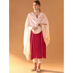 all about you Women Ethnic Motifs Embroidered Regular Mirror Work Kurta with Trousers & With Dupatta-picture-27