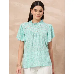 all about you Women Ethnic Motifs Printed Flared Sleeve Top-picture-26