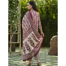 all about you Women Ethnic Motifs Printed Kurta with Trousers & Dupatta image 4