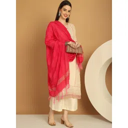 all about you Women Ethnic Motifs Printed Regular Kurta with Palazzos & With Dupatta image 2