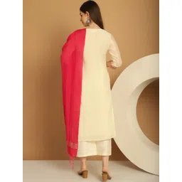 all about you Women Ethnic Motifs Printed Regular Kurta with Palazzos & With Dupatta image 5