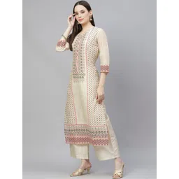 all about you Women Ethnic Motifs Printed Regular Kurta with Palazzos image 5