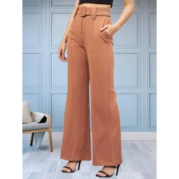 all about you Women Flared High-Rise Formal Trousers-picture-37