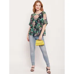 all about you Women Floral Printed Chiffon Top-picture-41