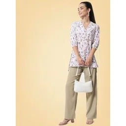 all about you Women Printed Puff Sleeve Cotton Top image 2