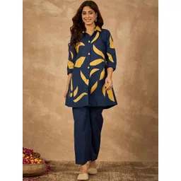 all about you Women Printed Regular Kurta with Trousers-picture-30