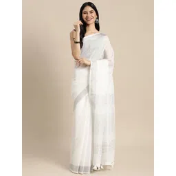 all about you Women Solid Linen Blend Saree-picture-38