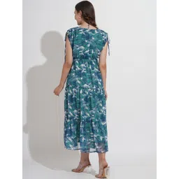 all about you Women V-Neck Fit and Flare Midi Dress-picture-25