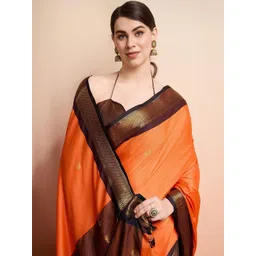 all about you Woven Design Zari Art Silk Handloom Kanjeevaram Saree-picture-32