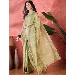 all about you Woven Design Zari Bandhani Saree-picture-12