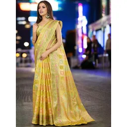 all about you Woven Design Zari Handloom Banarasi Saree-picture-34
