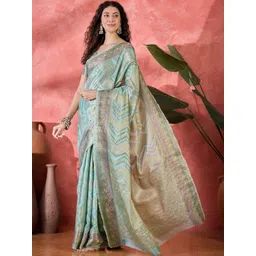 all about you Woven Design Zari Heavy Work Saree with Blouse Piece-picture-11