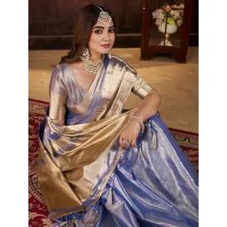 all about you Woven Design Zari Organza Banarasi Saree-picture-27