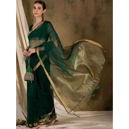 all about you Woven Design Zari Organza Saree-picture-21