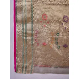 all about you Woven Design Zari Organza Saree image 2