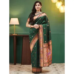 all about you Woven Design Zari Pure Silk Banarasi Saree-picture-41