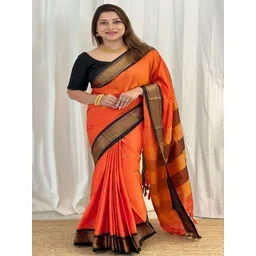 all about you Woven Design Zari Pure Silk Kanjeevaram Saree-picture-18